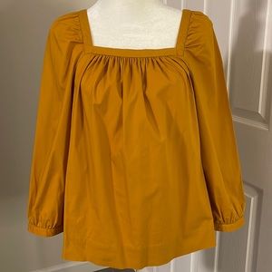 J. Crew Women’s Blouse Size Small Mustard Color.